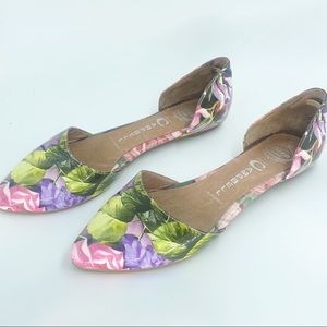 Jeffrey Campbell In Love Floral D’Orsay Flats